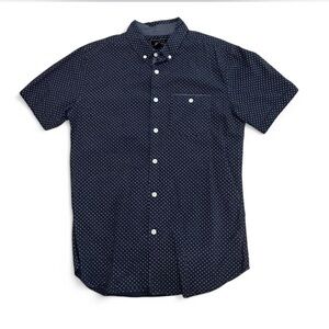 21 Men Navy Polka Dot Shirt